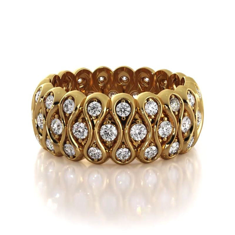 1.05 ct. Round Diamond Eternity Wedding Band-VIRABYANI